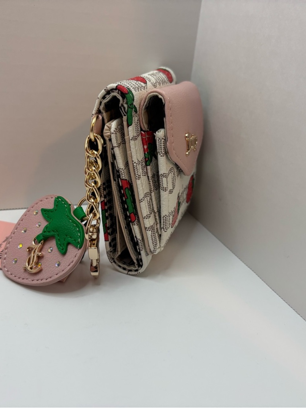 Juicy Couture Pink and Red Strawberry mini envelope flap wallet - Picture 4 of 4